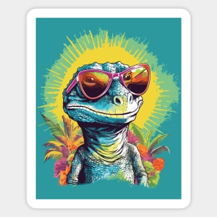 Summer Time Lizard Sticker